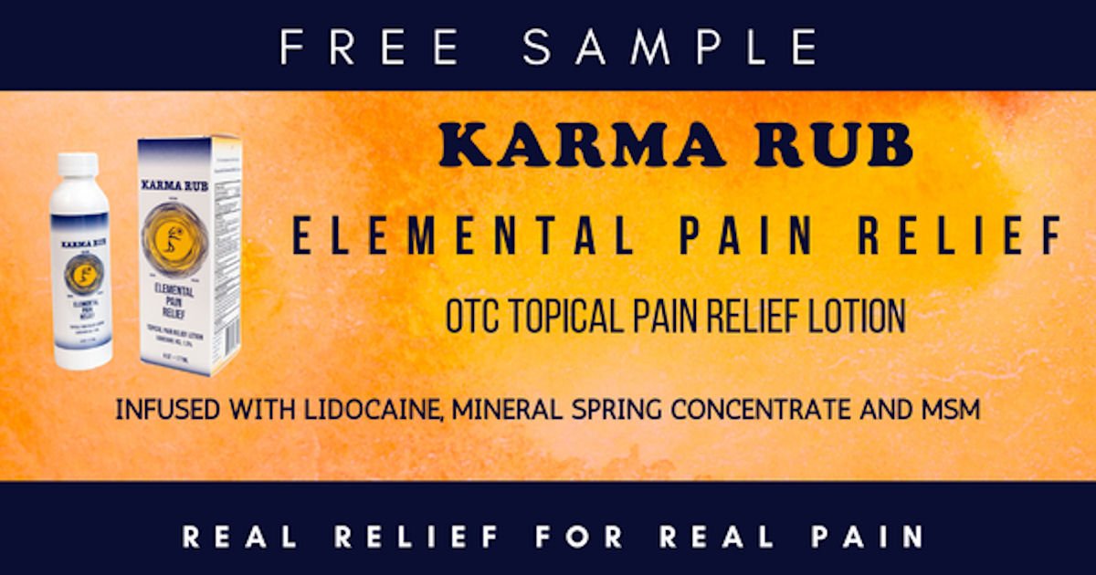 Freebie Free Karma Rub Elemental Pain Relief Lotion Sample - Freebie: Karma Rub Elemental Pain Relief Lotion Sample