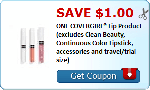 2 21841042 - ✂ Save $1.00 ONE COVERGIRL® Lip Product (excludes Clean Beauty, Continuous Color Lipstick, accessories and travel/trial size)