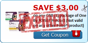 2 21849025 1 - {EXPIRED} ✂ Save $3.00 on any ONE (1) package of One By POISE® Product (Not valid on any other Poise® product)