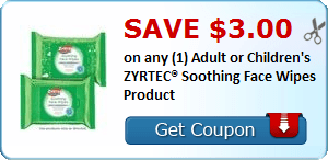 2 21876003 - ✂ Save $3.00 on any (1) Adult or Children's ZYRTEC® Soothing Face Wipes Product