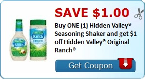 2 21900176 1 - ✂ Save $1.00 Buy ONE (1) Hidden Valley® Seasoning Shaker and get $1 off Hidden Valley® Original Ranch®