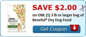 2 21923397 - ✂ Save $2.00 on ONE (1) 3 lb or larger bag of Beneful® Dry Dog Food