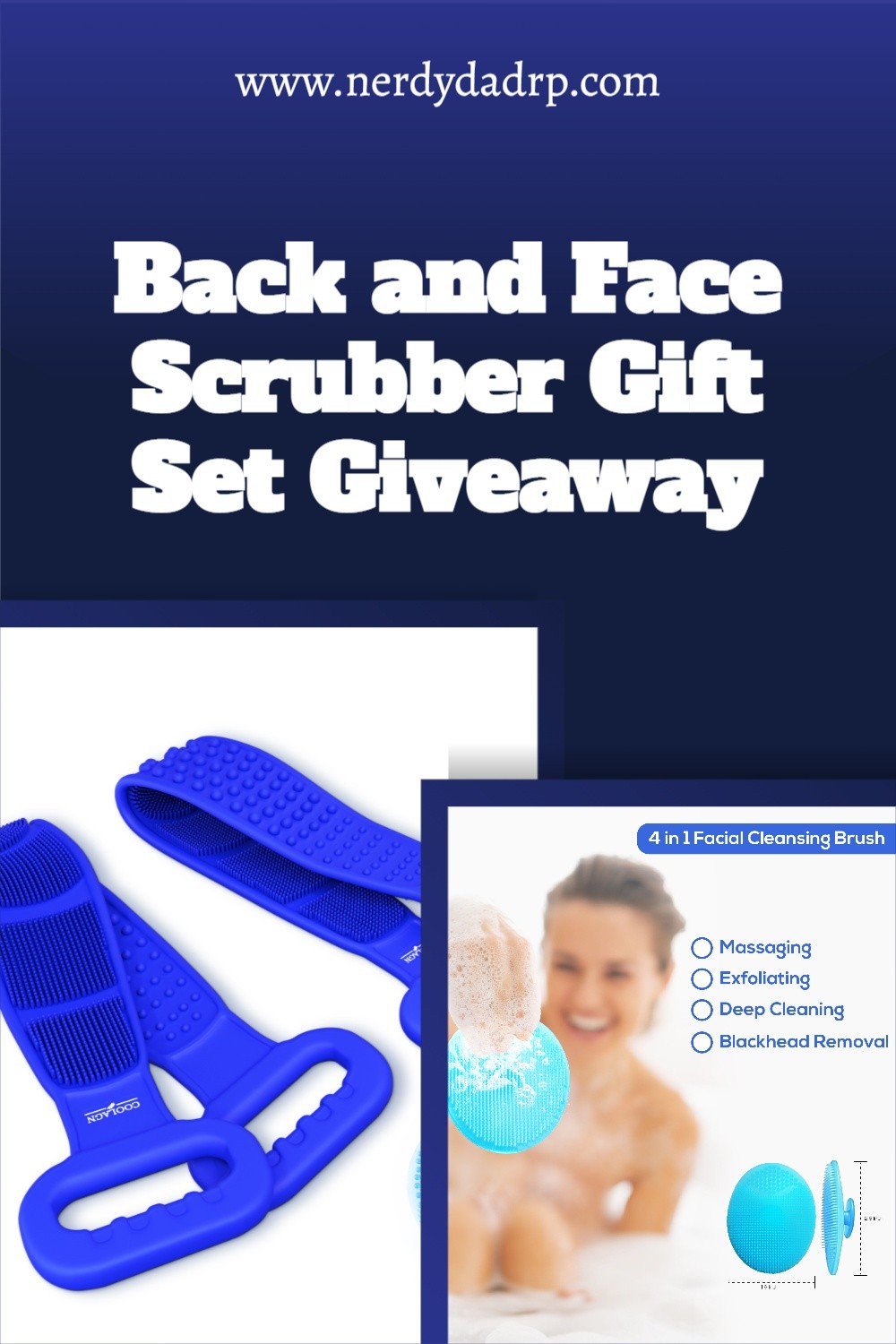 Back and Face Scrubber Gift Set Giveaway - Back and Face Scrubber Gift Set Giveaway! USA (Ends 4/15) @TheNerdyDadRP