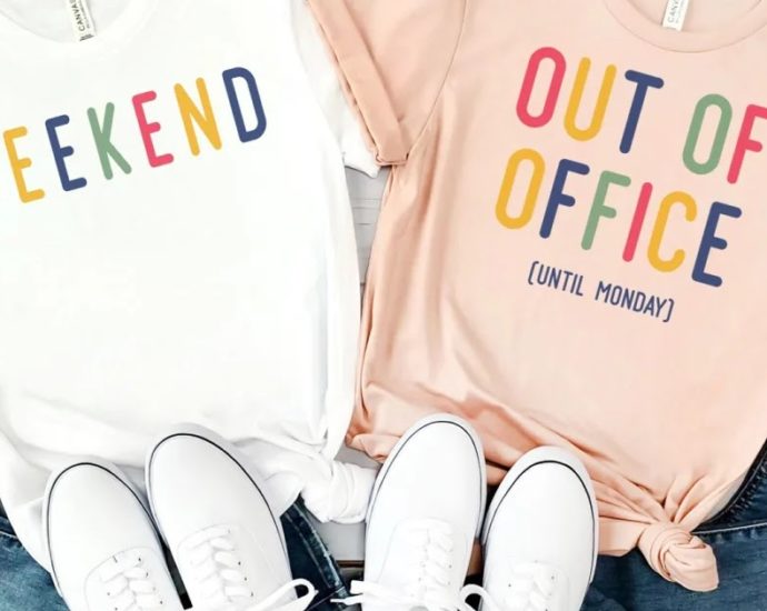 weekend tees 690x550 - Weekend Love Out of Office Tees $19.99 Shipped