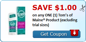 2 21895085 - ✂ Save $1.00 on any ONE (1) Tom’s of Maine® Product (excluding trial sizes)