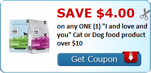 2 21955101 - ✂ Save $4.00 on any ONE (1) "I and love and you" Cat or Dog food product over $10