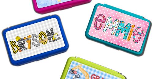 Personalized Pencil Box School Supplies For Kids- Was .99- Now .99